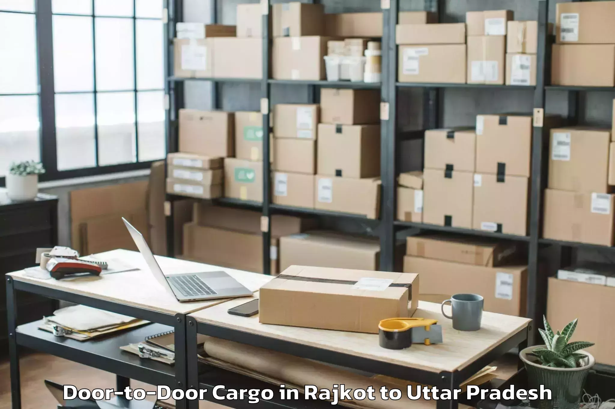 Get Rajkot to Great Mall Of Aligarh Door To Door Cargo